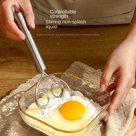5484 Dough Whisk Premium Stainless Steel Dutch Whisk Dough Hand Mixer Artisan Blender For Egg Bread Cake Pastry Pizza Dough - Perfect Baking Tools Whisking Tirring Kitchen Tools (1 Pc) - Zidbik