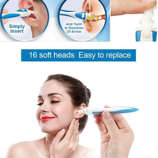 4656 Smart Swab Silicone Easy Earwax Removal With 16 Replacement Disposable Soft Tipsear Wax - Zidbik
