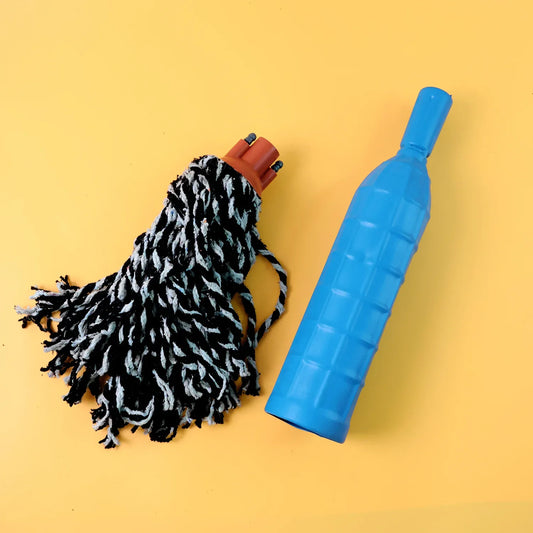 Plastic Mop Refill With Handle Grip Durable Cotton Yarn Floor Cleaning Mop Head For Household And Commercial Use - Zidbik
