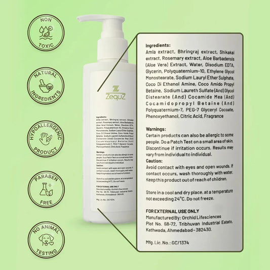 Zequz Anti Hair Fall Shampoo - (1 Pc 250ml) - Zidbik