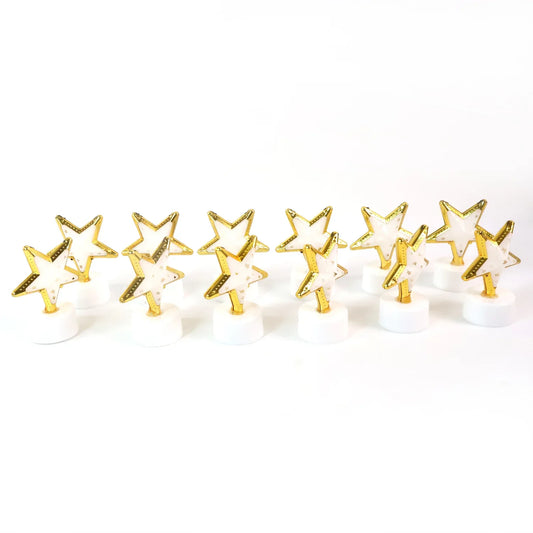 Decorative Star Shaped Flameless Led Candles (12 Pc) - Zidbik