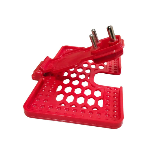 6496 Multi-purpose Wall Holder Stand For Charging Mobile Just Fit In Socket And Hang (Red) - Zidbik