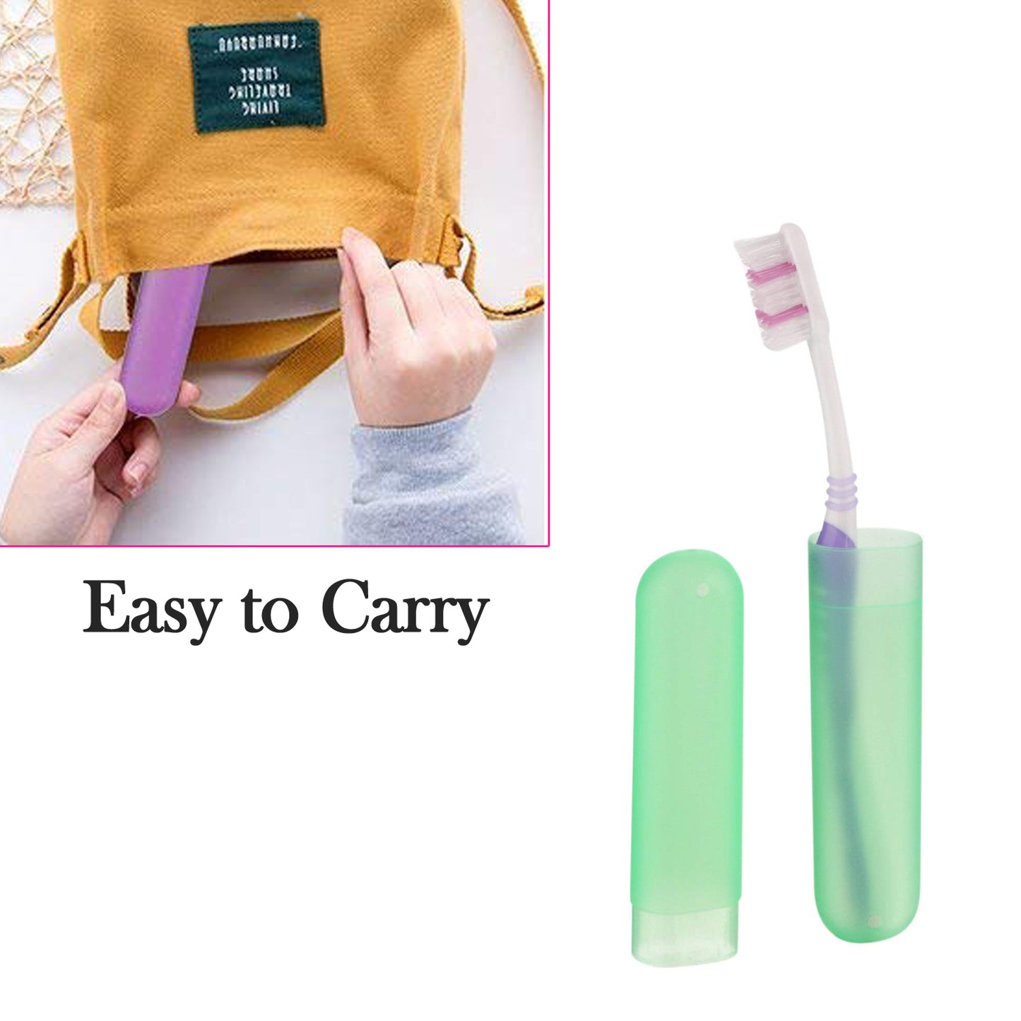 4969 6pc Plastic Toothbrush Cover Anti Bacterial Toothbrush Container- Tooth Brush Travel Covers Case Holder Cases - Zidbik