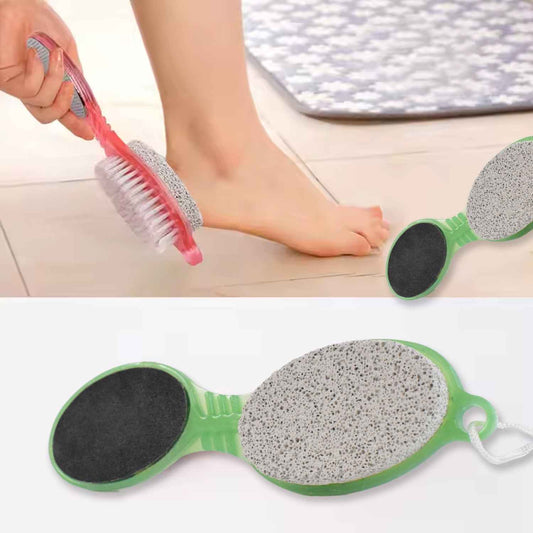 5 In 1 Pedicure Tool - Brush, Scrubber, Foot File & Nail Cutter for Perfect Feet