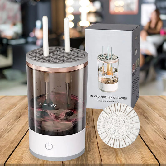 12987 Automatic Makeup Brush Cleaner Fast Electric Brush Cleaner Hand Free Machine Super Clean Brush Washer Brushes Organizer Tool (1 Pc) - Zidbik