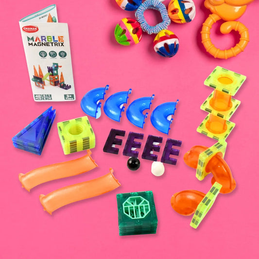 Marble Magnetrix Magnetic Marble Run Building Set - Zidbik