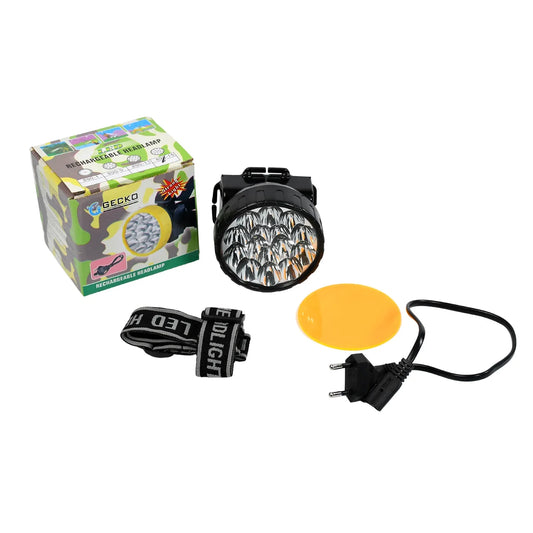 7517 Head Lamp 15 Led Long Range Rechargeable Headlamp Adjustment Lamp Use For Farmers Fishing Camping Hiking Trekking Cycling - Zidbik