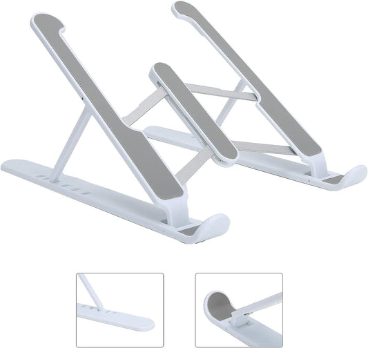 7240 Adjustable Laptop Stand Holder With Built-in Foldable Legs And High Quality Fibre - Zidbik