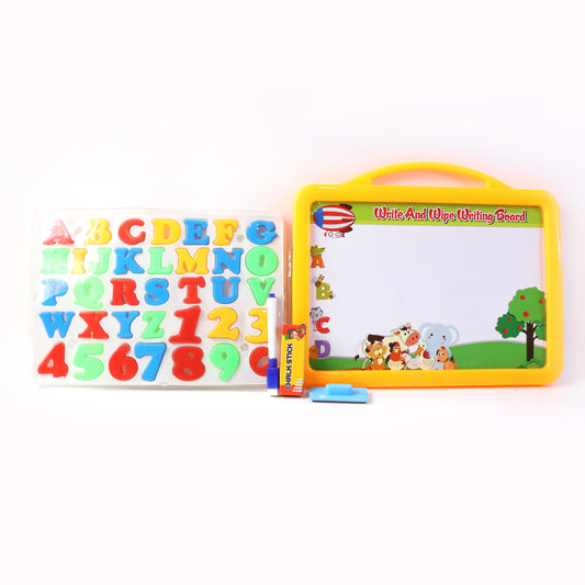 2-in-1 Kids Writing Board Set Double-sided Whiteboard Blackboard