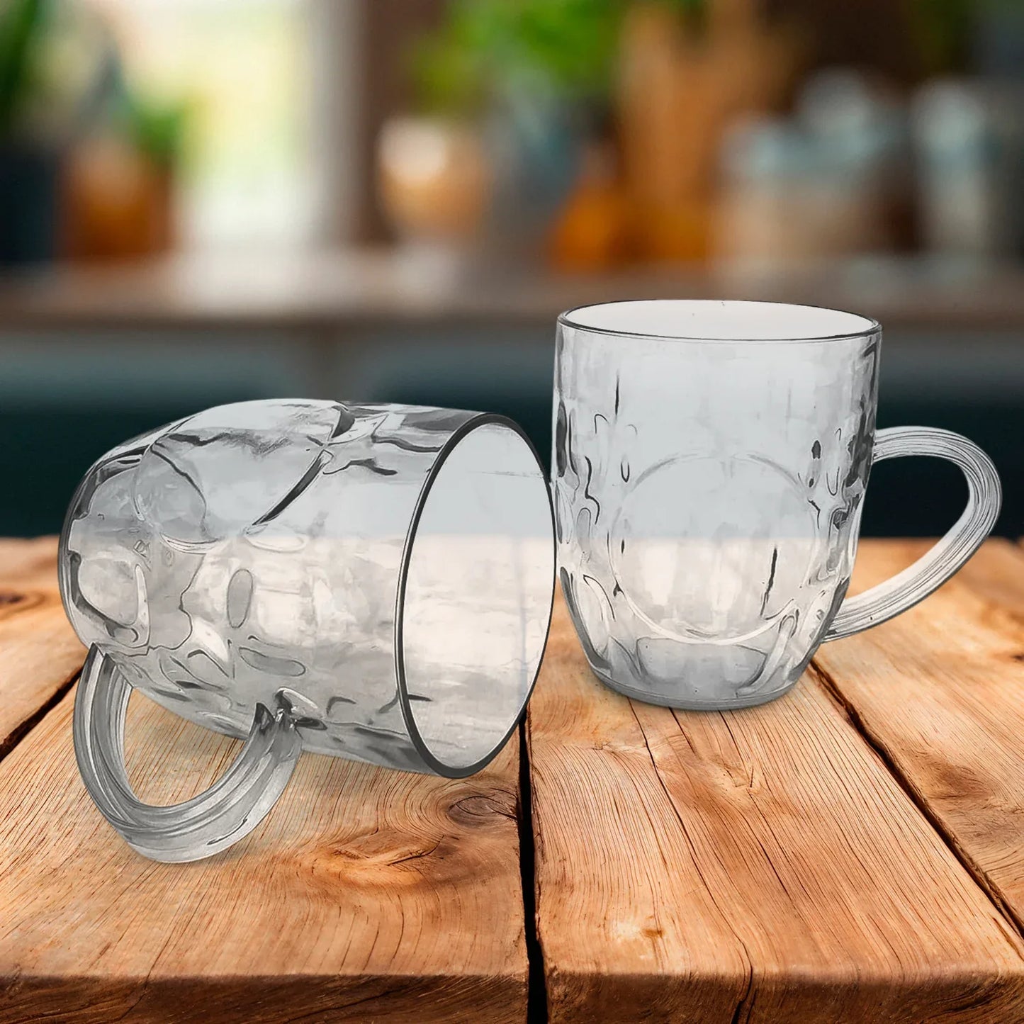 Apex Shake Mug Set 2 Pieces Durable Plastic Mugs (350ml) Approx - Zidbik