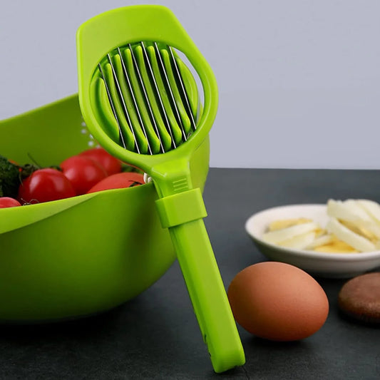 5970 Multipurpose Slicer With Seven Blades Egg Slicers Stainless Slicer Strawberry Tomato Kiwi Fruit Cutter Divider Separator - Zidbik