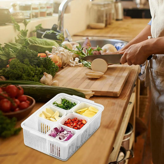 Fridge Storage Boxes Freezer Storage Containers Container For Kitchen Storage Set Storage In Kitchen Vegetable Storage Draining Crisper Refrigerator Food Box (1 Pc) - Zidbik
