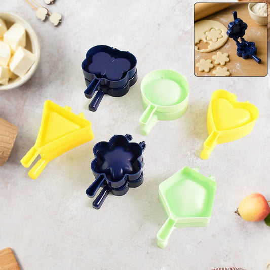 1 Pc Assorted Shape Plastic Snack Mould (Mix Design 1 Pc) - Zidbik