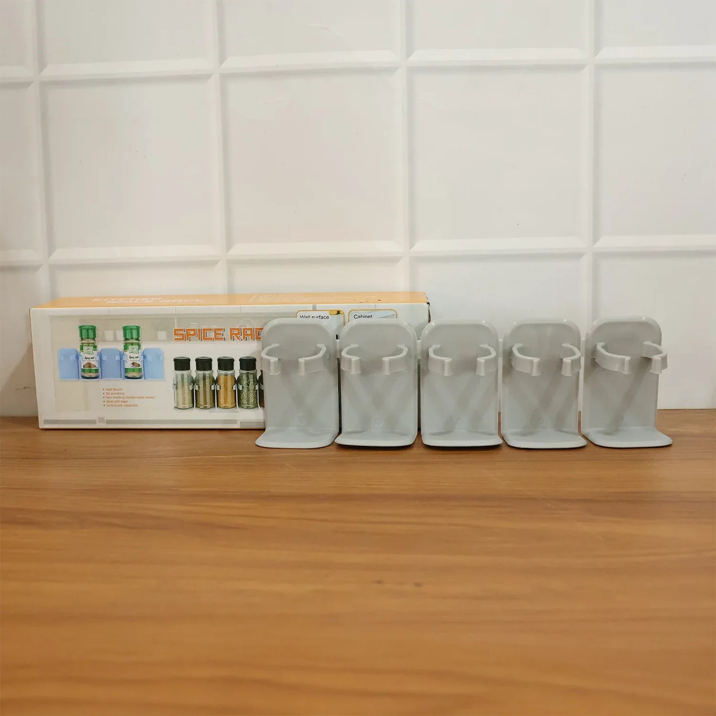 Wall-mounted Adjustable Spice Rack Organizer (1 Pc) - Zidbik
