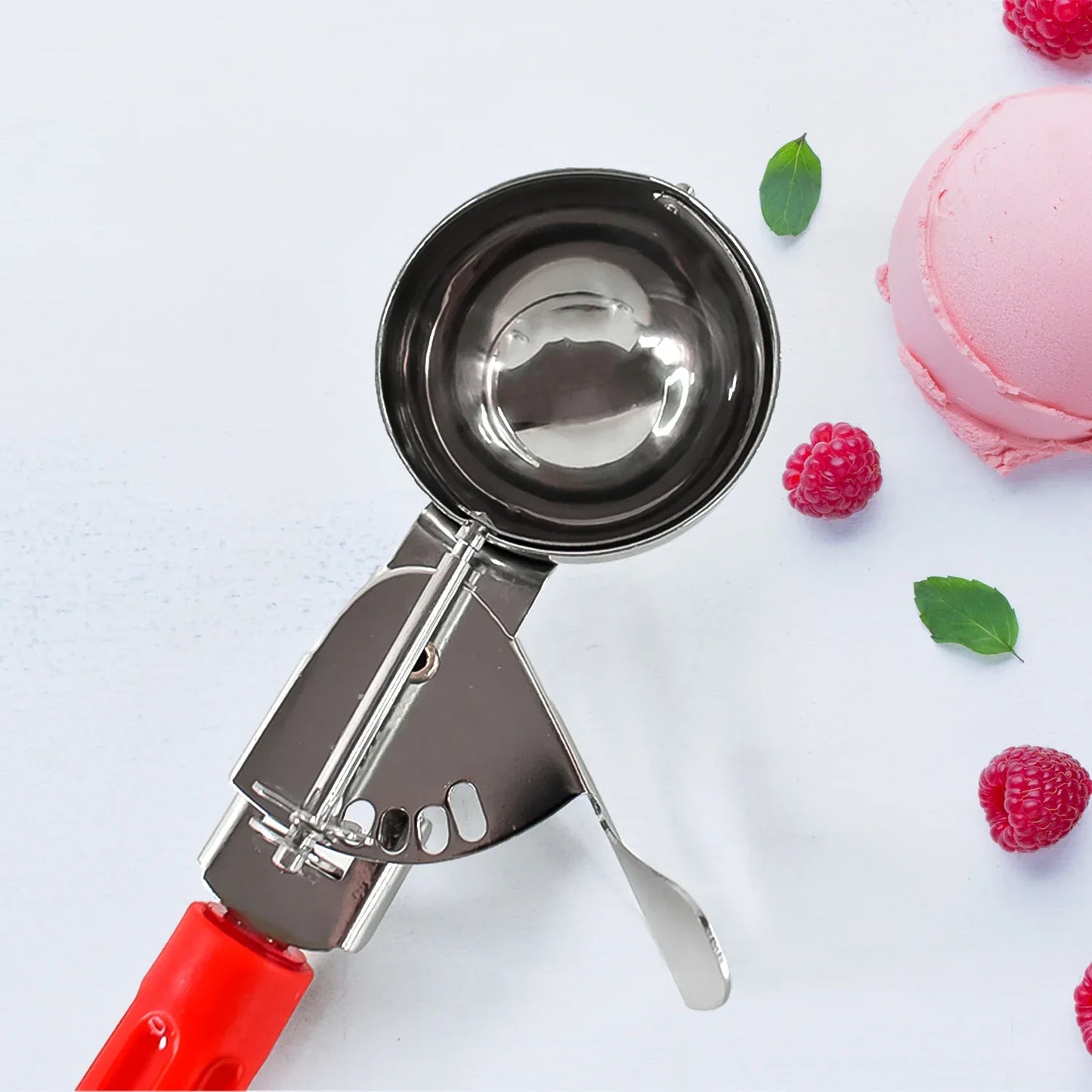 Apex Ice Cream Scoop 70 Ml Stainless Steel Head With Ergonomic Handle (1 Pc) - Zidbik