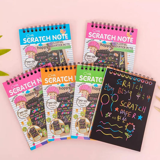 4609 Crafts Rainbow Art Scratch Paper Book Sheets 10 Page ( Pack Of 1 ) - Zidbik
