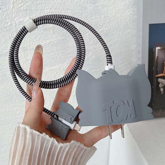 Cartoon Character Silicon Charger Case Cover For Ip 18-20w (Mix Design 1 Pc) - Zidbik