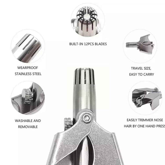 Nose Hair Clipper Stainless Steel Hair Remover (1 Pc With Brush Plastic Case)