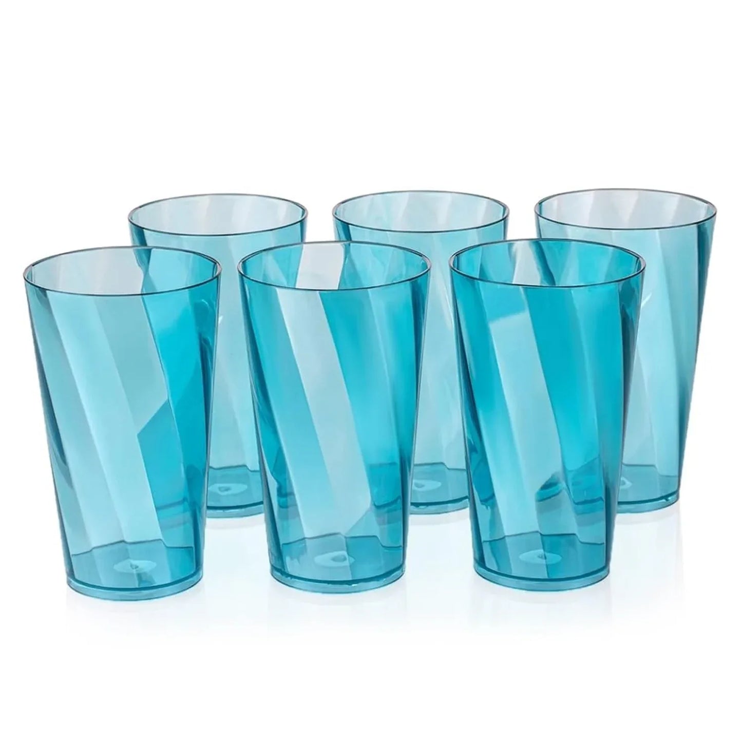 2353 Premium Juice And Water Glasses Set Of 6 Transparent 300ml Drinking Water Glasses Stylish Crystal Square Highball Glasses For Water Juice Cocktails Glass Set Of 6 For Water - Zidbik