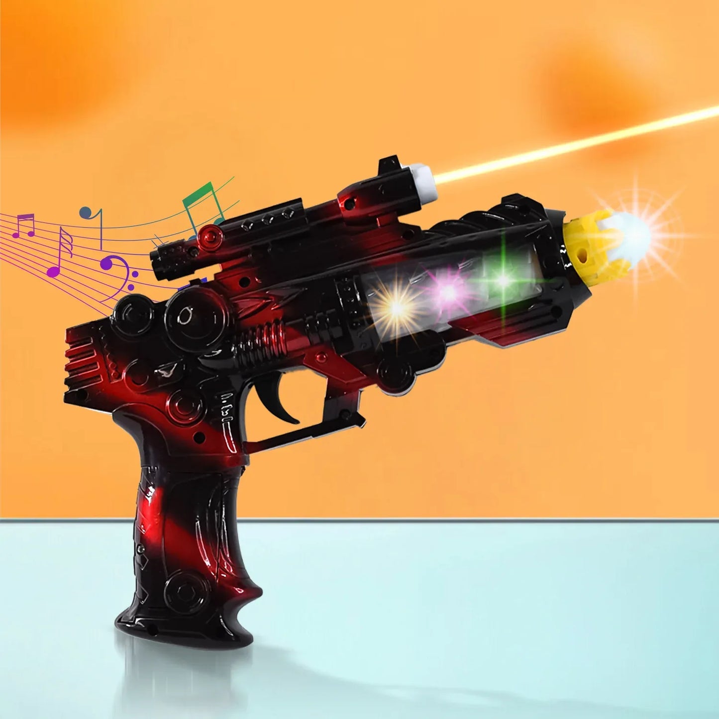 Ttg Led Flashing Sound Laser Toy Gun Battery Operated Space Gun With Lights Music - Zidbik