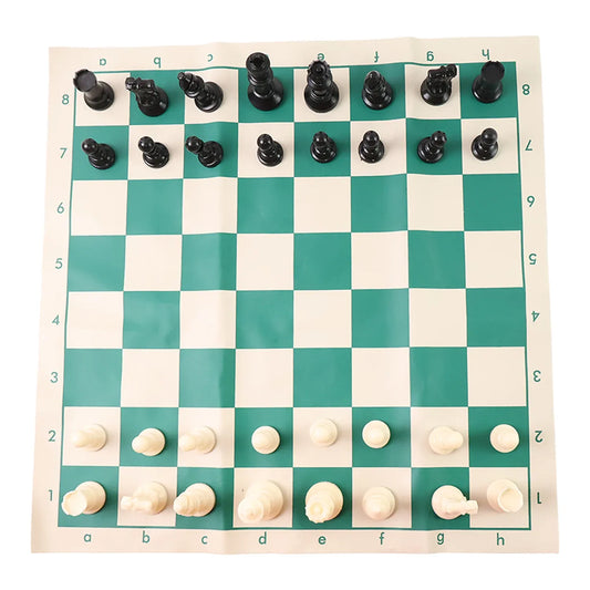 Small Premium Portable Chess Set Plastic Chess Pieces (1 Set) - Zidbik