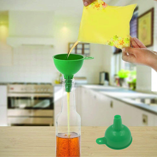 4237 Silicone Funnel For Pouring Oil Sauce Water Juice And Small Food-grainsfood Grade Silicone Funnel (1 Pc Green) - Zidbik