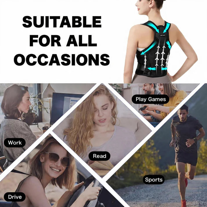 Zidbik BackRelief™ Adjustable Posture Corrector – Slouching & Back Pain Relief Belt for Women & Men