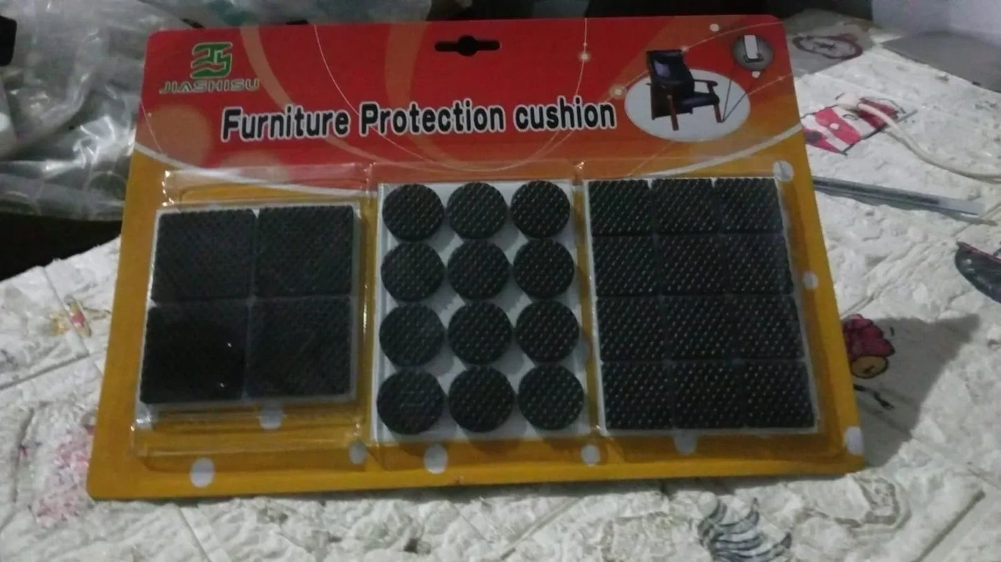 28 Pc Rubber Furniture Pads Self Sticking Non Slip Furniture Noise Insulation Pads - Zidbik