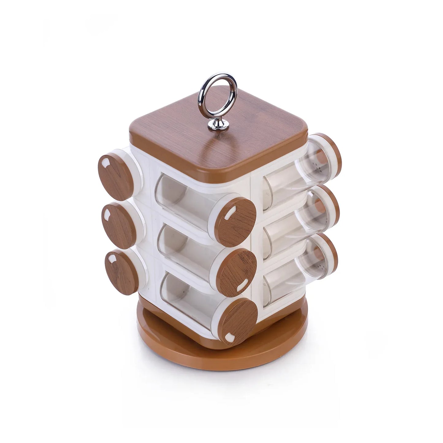 8118 Ganesh 12-jar Revolving Spice Rack Masala Box - Zidbik
