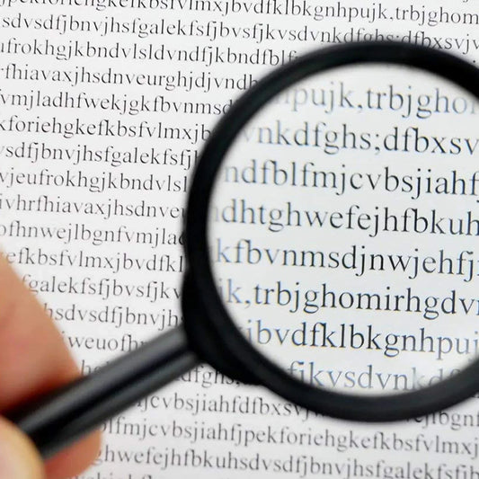 17781 Magnifying Glass Lens - Reading Aid Made Of Glass - Real Glass Magnifying Glass That Can Be Used On Both Sides - Glass Breakage-proof Magnifying Glass Protect Eyes 50 Mm - Zidbik