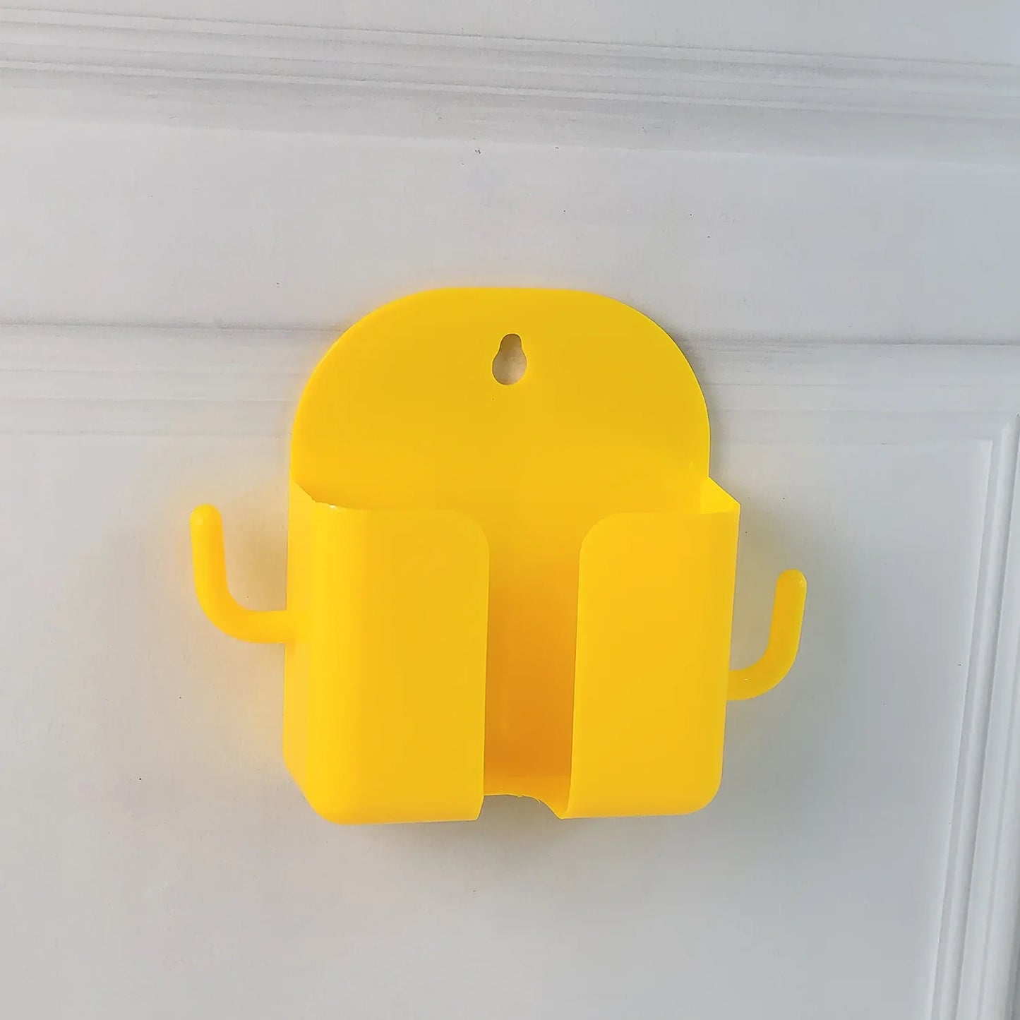 1 Pc Orange Wallmount Mobile Stand With Hook For And Stuffs Purposes. - Zidbik