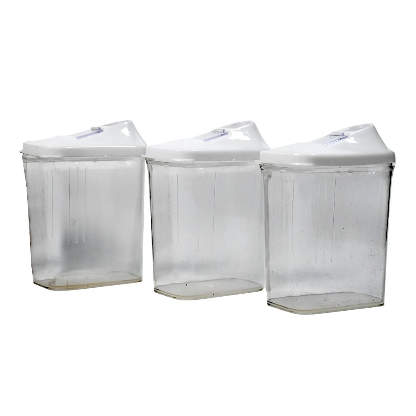 2782 Kitchen Storage Jars Container Set 3pc Transparent Jar Set For Home Kitchen Use - Zidbik