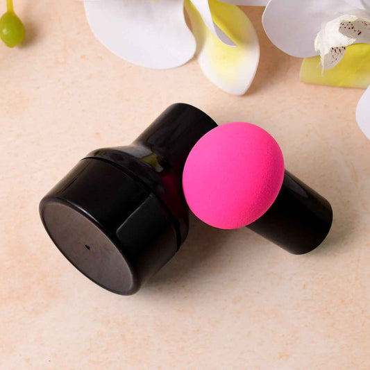 Professional Makeup Sponge Puff with Handle - Enhance Your Makeup Routine (1 Pc)