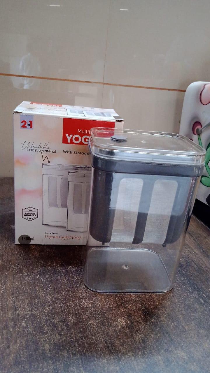 2 In 1 Multifunctional Yogurt Strainer With Storage Container 1100 Ml (1 Set) - Zidbik