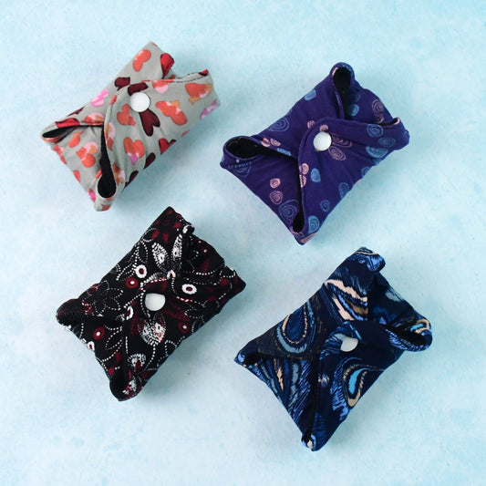 Reusable Cloth Sanitary Pads For Women (4 Pc Set) - Zidbik