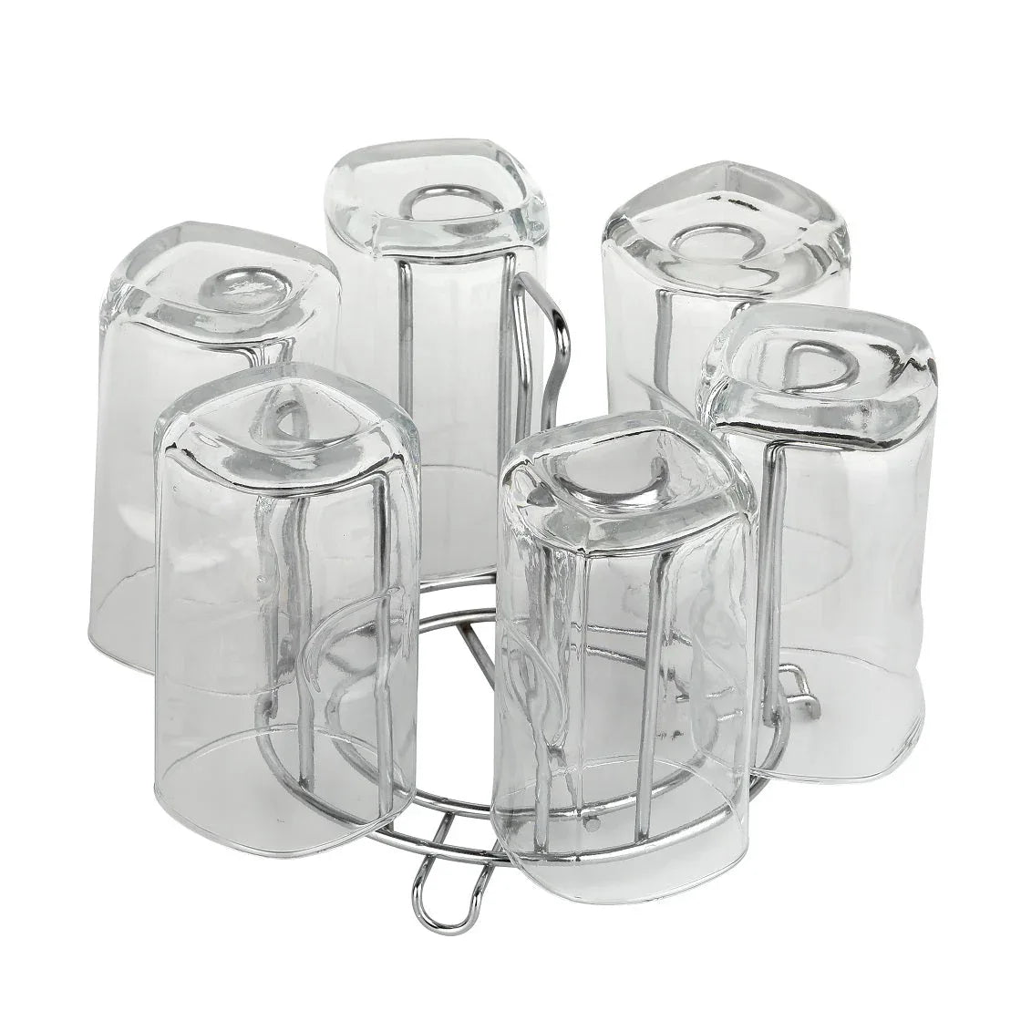 2741 Ss Round Glass Stand Used For Holding Sensitive Glasses And All Present In All Kinds Of Kitchens Of Official And Household Places Etc. - Zidbik