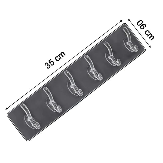 4654 Adhesive Transparent Heavy Duty Wall Hook - Zidbik