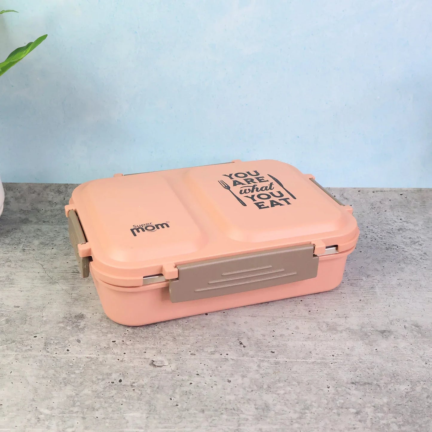 Supermom 2 Partition Stainless Steel Lunch Box - Zidbik