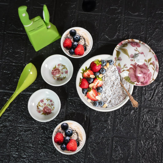 2738 5 Pc Pudding Set Used As A Cutlery Set For Serving Food Purposes And Sweet Dishes And All In All Kinds Of Household And Official Places Etc. - Zidbik