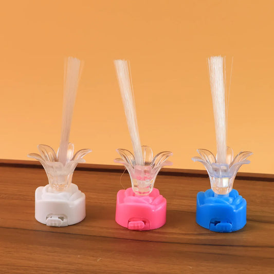 Multi-color Led Fiber Optic Flower Night Lamps (Mix Color 3 Pc) - Zidbik
