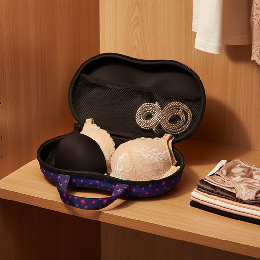 Premium Hard-shell Bra Lingerie Storage Travel Case (1 Pc)