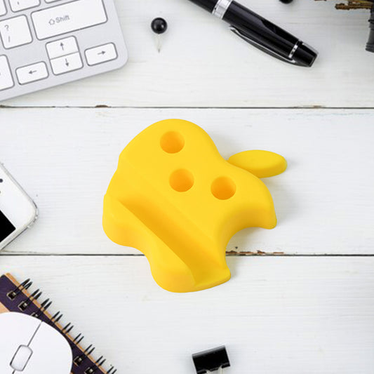 Multi-functional Apple-shaped Plastic Mobile Stand With Pen Holder (1 Pc Mix Color) - Zidbik