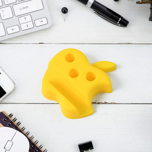 Multi-functional Apple-shaped Plastic Mobile Stand With Pen Holder (1 Pc Mix Color) - Zidbik