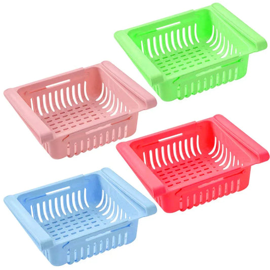 5338 Virgin Freeze Storage Unbreakable Adjustable Multi Color Tray With Extra Storage Easy To Remove Easy To Clean Pack Of 4 Tray - Zidbik