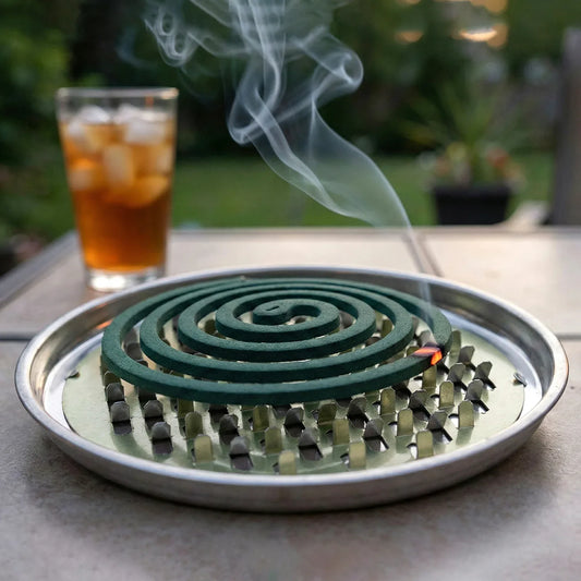 Round Metal Mosquito Coil Stand (1 Pc) - Zidbik
