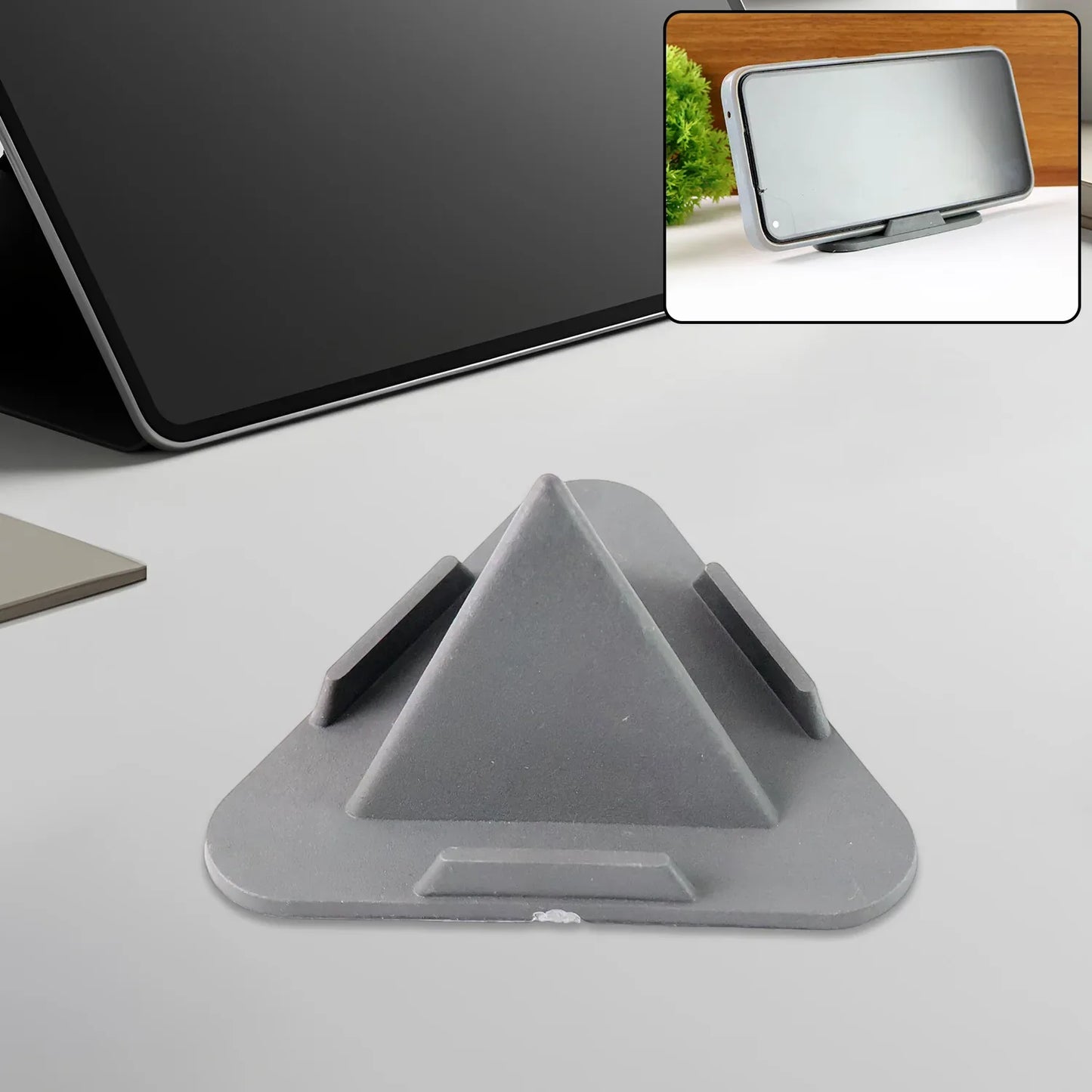 Pyramid Grey Mobile Stand With 3 Different Inclined Angles - Zidbik