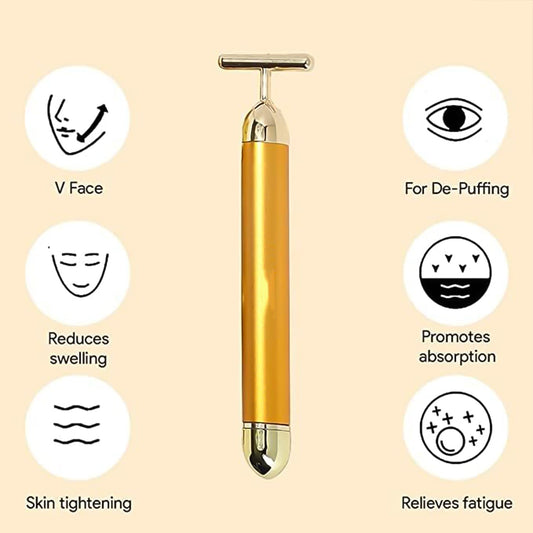 Golden Energy Face Massager - 1 Pc for Radiant Skin - Zidbik