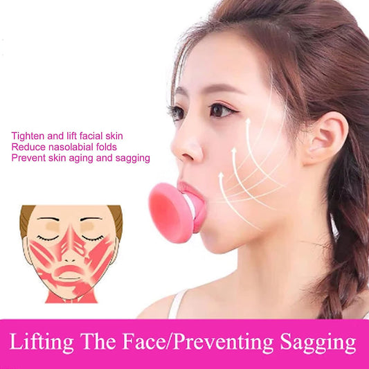 6104 Silicone Facial Jaw Exerciser Breathing Type Face Slimmer Breathing Type Face Slimmer Face Lift Inhaling Exhaling Tool Look Younger And Healthier - Helps Reduce Stress And Cravings