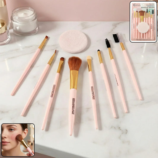 9-in-1 Professional Makeup Brush Set (1 Set) - Zidbik