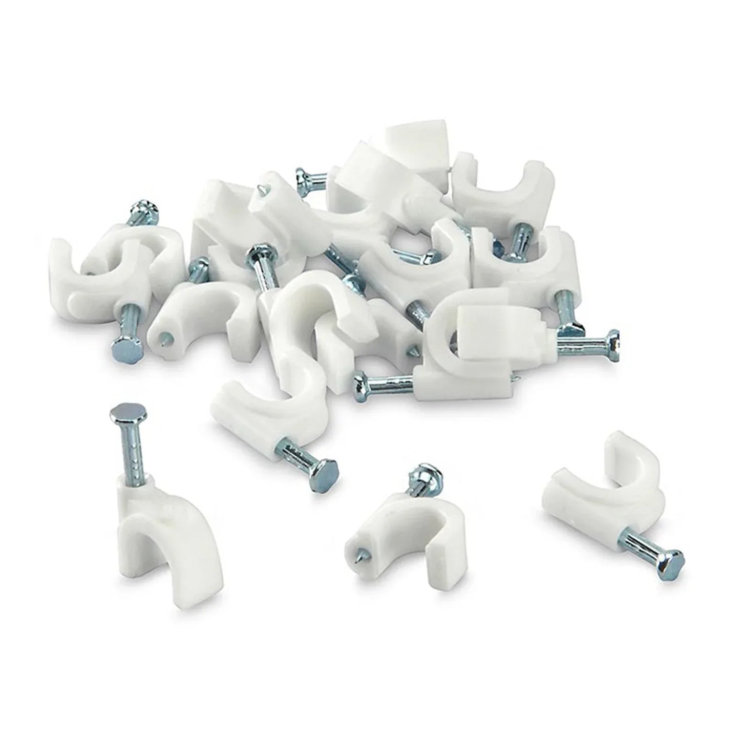 9020 100 Pc 6 Mm Cable Clip Used In All Kinds Of Wires To Make Them Stuck And Holded In Walls Etc. - Zidbik